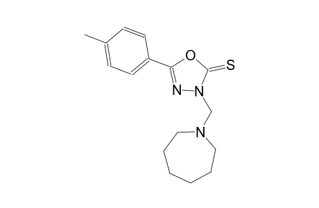 3-(hexahydro-1H-azepin-1-ylmethyl)-5-(4-methylphenyl)-1,3,4-oxadiazole-2(3H)-thione
