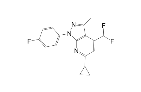 1H-pyrazolo[3,4-b]pyridine, 6-cyclopropyl-4-(difluoromethyl)-1-(4-fluorophenyl)-3-methyl-