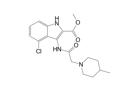 methyl 4-chloro-3-{[(4-methyl-1-piperidinyl)acetyl]amino}-1H-indole-2-carboxylate