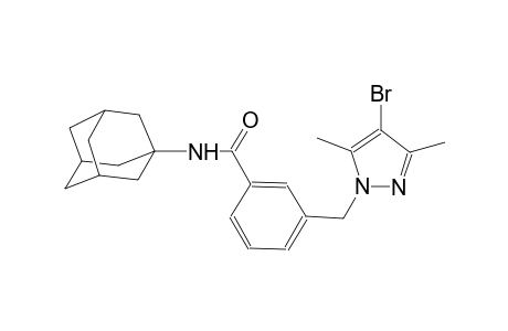 N-(1-adamantyl)-3-[(4-bromo-3,5-dimethyl-1H-pyrazol-1-yl)methyl]benzamide