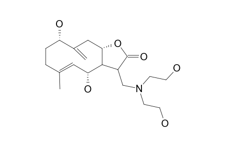 (E)-(4R,9S,11aS)-3-{[Bis-(2-hydroxy-ethyl)-amino]-methyl}-4,9-dihydroxy-6-methyl-10-methylene-3a,4,7,8,9,10,11,11a-octahydro-3H-cyclodeca[b]furan-2-one