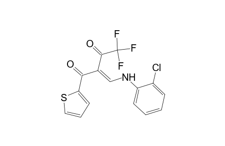 (2E)-2-[(2-Chloroanilino)methylene]-4,4,4-trifluoro-1-(2-thienyl)-1,3-butanedione