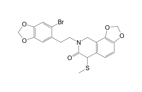 2-(2-Bromo-4,5-methylenedioxyphenethyl)-7,8-methylenedioxy-4-(methylthio)-1,2,3,4-tetrahydroisoquinolin-3-one
