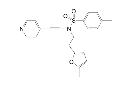 4-Methyl-N-[2-(5-methylfuran-2-yl)ethyl]-N-pyridin-4-ylethynylbenzenesulfonamide