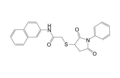 acetamide, 2-[(2,5-dioxo-1-phenyl-3-pyrrolidinyl)thio]-N-(2-naphthalenyl)-