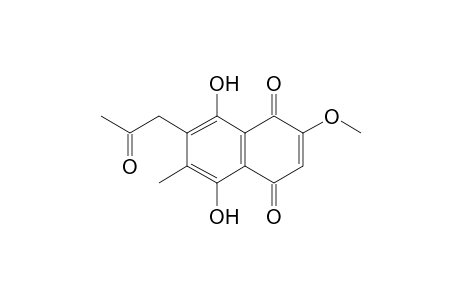 2-methoxy-6-methyl-5,8-bis(oxidanyl)-7-(2-oxidanylidenepropyl)naphthalene-1,4-dione