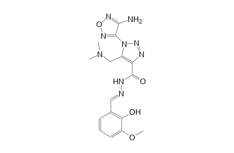 1-(4-amino-1,2,5-oxadiazol-3-yl)-5-[(dimethylamino)methyl]-N'-[(E)-(2-hydroxy-3-methoxyphenyl)methylidene]-1H-1,2,3-triazole-4-carbohydrazide