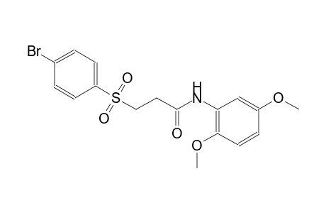 propanamide, 3-[(4-bromophenyl)sulfonyl]-N-(2,5-dimethoxyphenyl)-