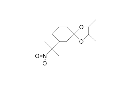 3R-(2-Nitro-prop-2-yl)-cyclohexanone 2R,3R-butanediol acetal