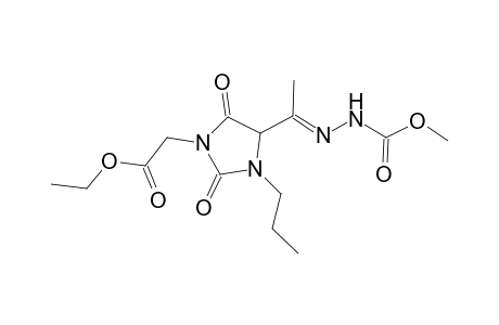 Methyl 2-{1-[1-(2-ethoxy-2-oxoethyl)-2,5-dioxo-3-propylimidazolidin-4-yl)]ethylidene}hydrazinecarboxylate