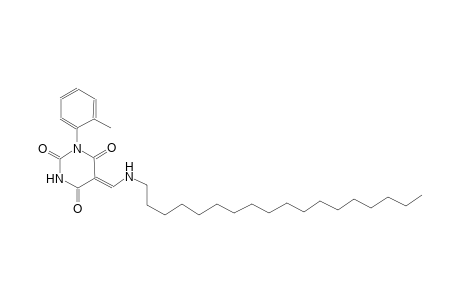 2,4,6(1H,3H,5H)-pyrimidinetrione, 1-(2-methylphenyl)-5-[(octadecylamino)methylene]-, (5Z)-