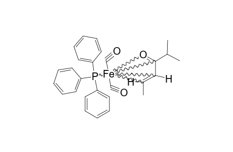 ETA(4)-(E)-[CH3-CH=CHCOCH(CH3)2]-FE(CO)2PPH3