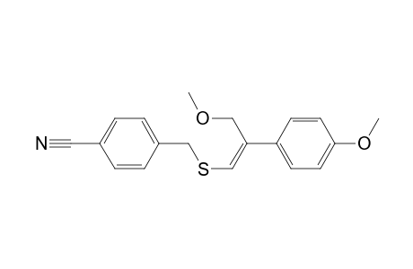 4-[[(Z)-3-methoxy-2-(4-methoxyphenyl)prop-1-enyl]sulfanylmethyl]benzenecarbonitrile