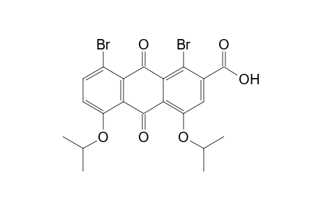 1,8-bis(bromanyl)-9,10-bis(oxidanylidene)-4,5-di(propan-2-yloxy)anthracene-2-carboxylic acid