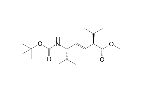 (2R/S,5S)-5-(tert-Butoxycarbonylamino)-2-isopropyl]-6-methyl-hept-3-enoic acid methyl ester