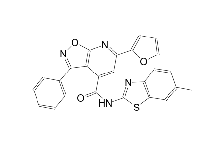 6-(2-furyl)-N-(6-methyl-1,3-benzothiazol-2-yl)-3-phenylisoxazolo[5,4-b]pyridine-4-carboxamide