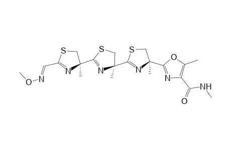 2-[(4R)-2-[(4S)-2-[(4S)-2-[(E)-methoxyiminomethyl]-4-methyl-5H-1,3-thiazol-4-yl]-4-methyl-5H-1,3-thiazol-4-yl]-4-methyl-5H-1,3-thiazol-4-yl]-N,5-dimethyl-1,3-oxazole-4-carboxamide