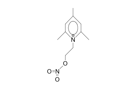 2,4,6-Trimethyl-1-(2-nitrato-ethyl)-pyridinium cation