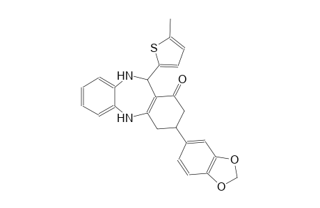 3-(1,3-benzodioxol-5-yl)-11-(5-methyl-2-thienyl)-2,3,4,5,10,11-hexahydro-1H-dibenzo[b,e][1,4]diazepin-1-one