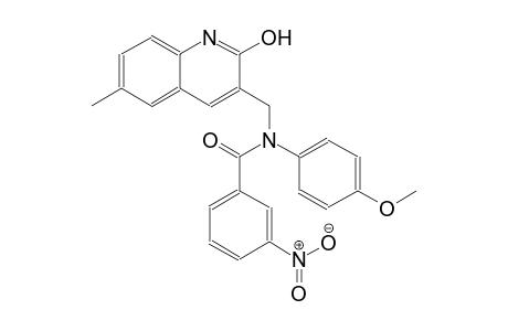 N-[(2-hydroxy-6-methyl-3-quinolinyl)methyl]-N-(4-methoxyphenyl)-3-nitrobenzamide