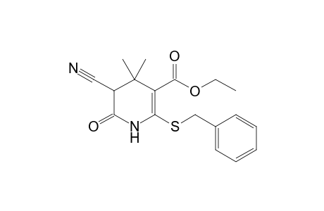 Ethyl 2-benzylsulfanyl-4,4-dimethyl-6-oxo-5-cyano-1,4,5,6-tetrahydropyridine-3-carboxylate