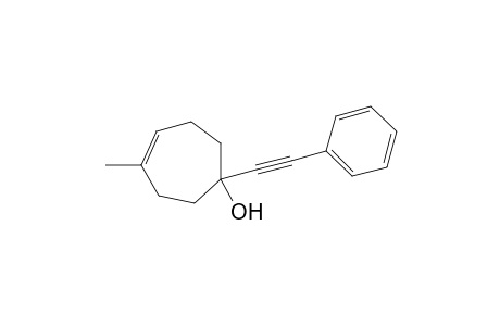 4-Cyclohepten-1-ol, 4-methyl-1-(phenylethynyl)-