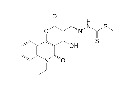 Methyl 2-[(6-ethyl-4-hydroxy-2,5-dioxo-5,6-dihydro-2H-pyrano[3,2-c]quinolin-3-yl)methylidene]hydrazinecarbodithioate