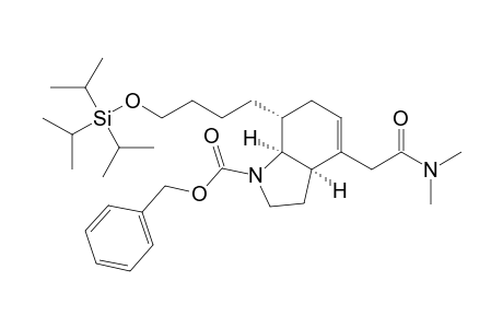 (3aR,4S,7R,7aS)-4-((Dimethylcarbamoyl)methyl)-7-(4-((triisopropylsilyl)oxy)butyl)-2,3,3a,6,7,7a-hexahydroindole-1-carboxylic acid Benzyl ester