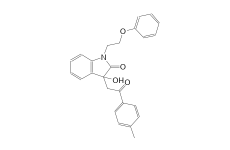 2H-indol-2-one, 1,3-dihydro-3-hydroxy-3-[2-(4-methylphenyl)-2-oxoethyl]-1-(2-phenoxyethyl)-