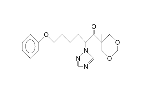 1-(5-Methyl-1,3-dioxan-5-yl)-2-(1,2,4-triazolyl)-6-phenoxy-1-hexanone