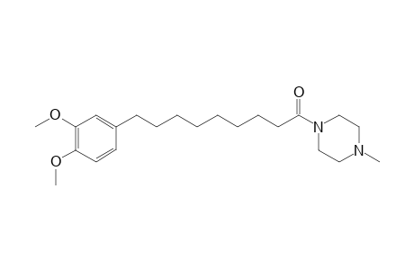 3,4-Dimethoxyphenyl-PA-M9:0 [5-(3,4-Dimethoxyphenyl)nonyl-N-methylpiperizinamide]