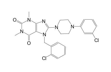 7-(2-chlorobenzyl)-8-[4-(3-chlorophenyl)-1-piperazinyl]-1,3-dimethyl-3,7-dihydro-1H-purine-2,6-dione