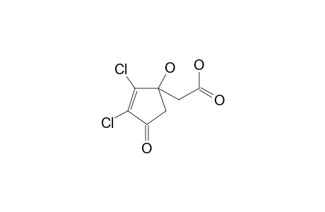 2-(2,3-dichloro-1-hydroxy-4-keto-1-cyclopent-2-enyl)acetic acid