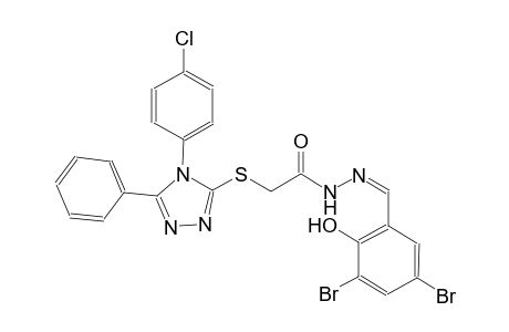 2-{[4-(4-chlorophenyl)-5-phenyl-4H-1,2,4-triazol-3-yl]sulfanyl}-N'-[(Z)-(3,5-dibromo-2-hydroxyphenyl)methylidene]acetohydrazide