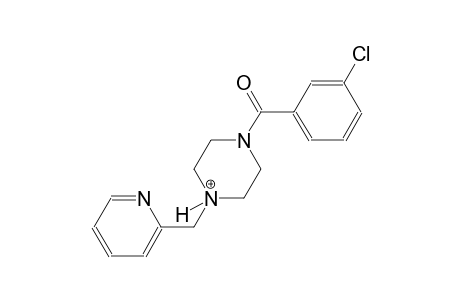 1-(3-chlorobenzoyl)-4-(2-pyridinylmethyl)piperazin-4-ium