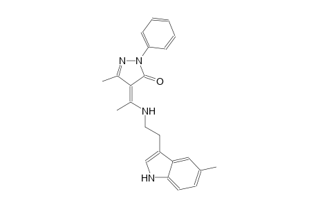 3H-pyrazol-3-one, 2,4-dihydro-5-methyl-4-[1-[[2-(5-methyl-1H-indol-3-yl)ethyl]amino]ethylidene]-2-phenyl-, (4Z)-