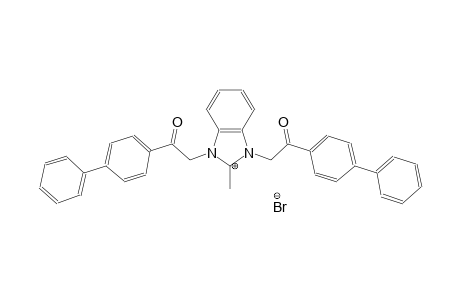 1,3-bis(2-([1,1'-biphenyl]-4-yl)-2-oxoethyl)-2-methyl-1H-benzo[d]imidazol-3-ium bromide