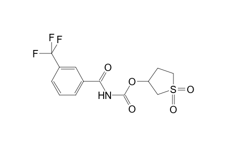 (3-Trifluoromethylbenzoyl)carbamic acid, 1,1-dioxo-tetrahydro-1.lambda.(6)-thiophen-3-yl ester