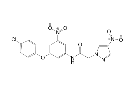 N-[3-(4-chlorophenoxy)-5-nitrophenyl]-2-(4-nitro-1H-pyrazol-1-yl)acetamide