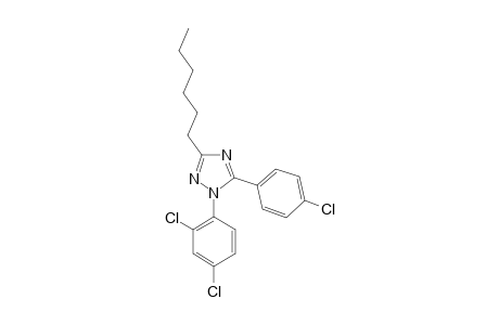 5-(4-Chlorophenyl)-1-(2,4-dichlorophenyl)-3-hexyl-1H-1,2,4-triazole