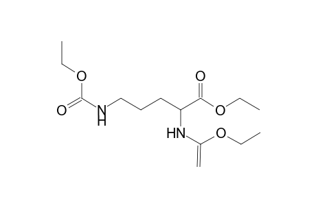 Ethyl 5-((ethoxycarbonyl)amino)-2-((1-ethoxyvinyl)amino)pentanoate