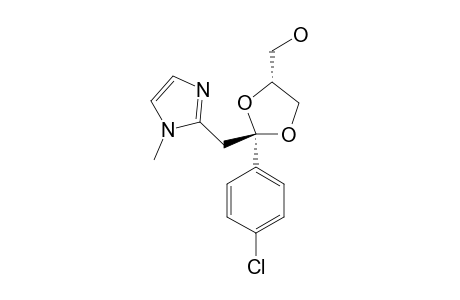 TRANS-{2-(4-CHLOROPHENYL)-2[(1-METHYL-2-IMIDAZOLYL)-METHYL]-4-HYDROXYMETHYL}-1,3-DIOXOLANE