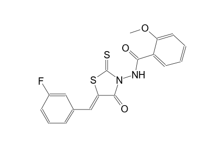 N-[(5Z)-5-(3-fluorobenzylidene)-4-oxo-2-thioxo-1,3-thiazolidin-3-yl]-2-methoxybenzamide