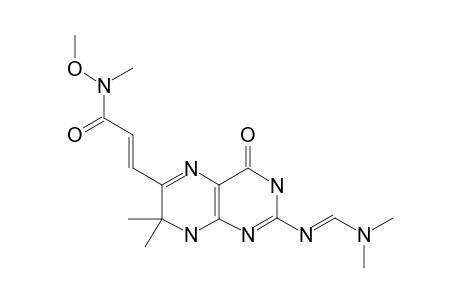 7,8-DIHYDRO-7,7-DIMETHYL-2-(N,N-DIMETHYLAMINOMETHYLENEAMINO)-6-[2-(N-METHOXY-N-METHYLCARBAMOYL)-VINYL]-PTERIDIN-4(3H)-ONE