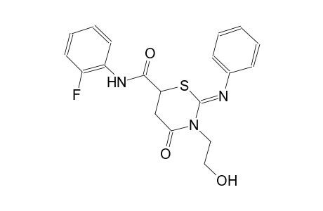2H-1,3-thiazine-6-carboxamide, N-(2-fluorophenyl)tetrahydro-3-(2-hydroxyethyl)-4-oxo-2-(phenylimino)-, (2Z)-