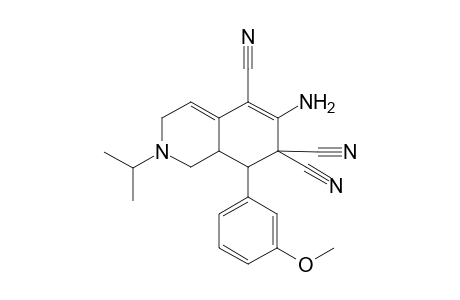 6-Amino-2-isopropyl-8-(3-methoxyphenyl)-1,3,8,8a-tetrahydroisoquinoline-5,7,7-tricarbonitrile