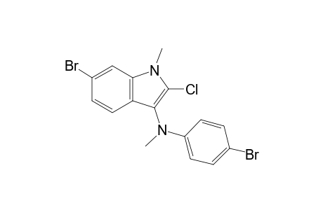 2-Chloro-3-[N-methyl-N-(p-bromophenyl)amino]-6-bromo-1-methylindole