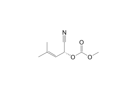 (2R,3E)-2-(Methoxycarbonyloxy)-4-methylpent-3-enenitrile
