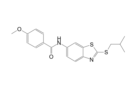 N-[2-(isobutylsulfanyl)-1,3-benzothiazol-6-yl]-4-methoxybenzamide