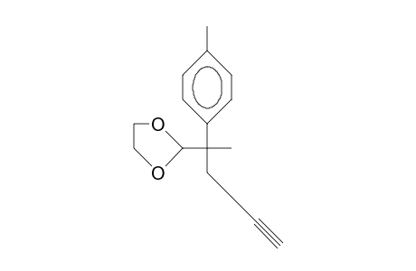 6,6-Ethylenedioxy-5-methyl-5-(4-methyl-phenyl)-hex-1-yne